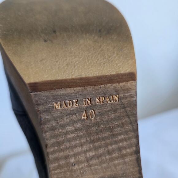 Free People Amber Orchard Clog Black Leather Suede Size 40 US 9.5 Booty Sandals - Picture 9 of 9